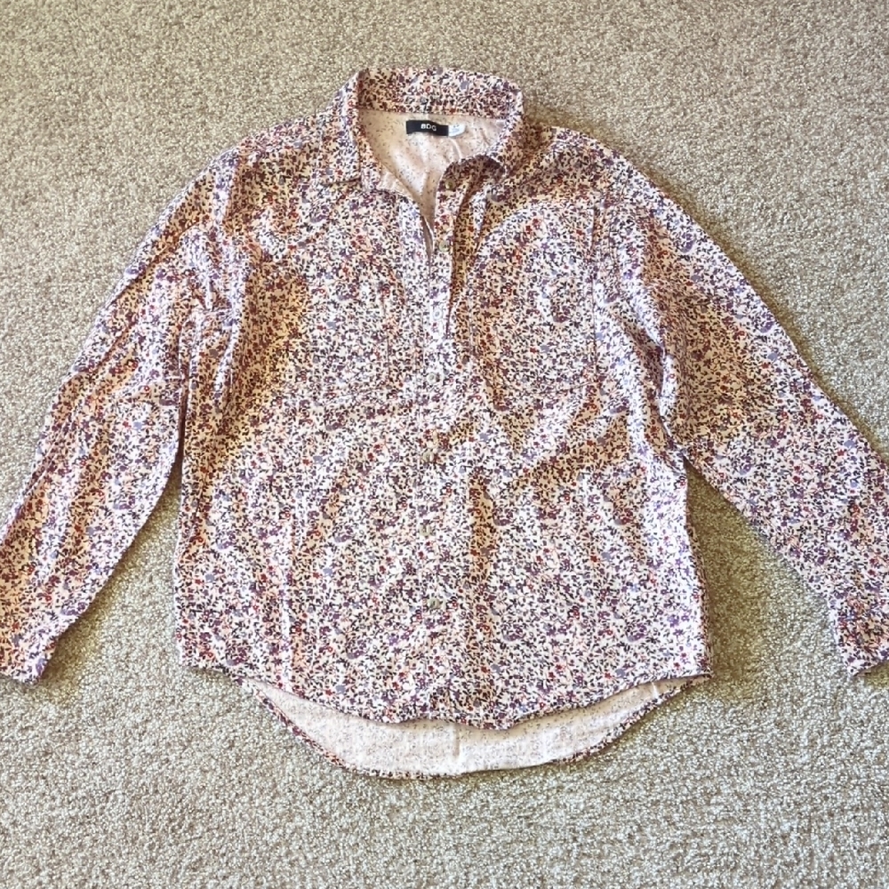 Urban outfitters BDG Purple/pink Floral Flannel S